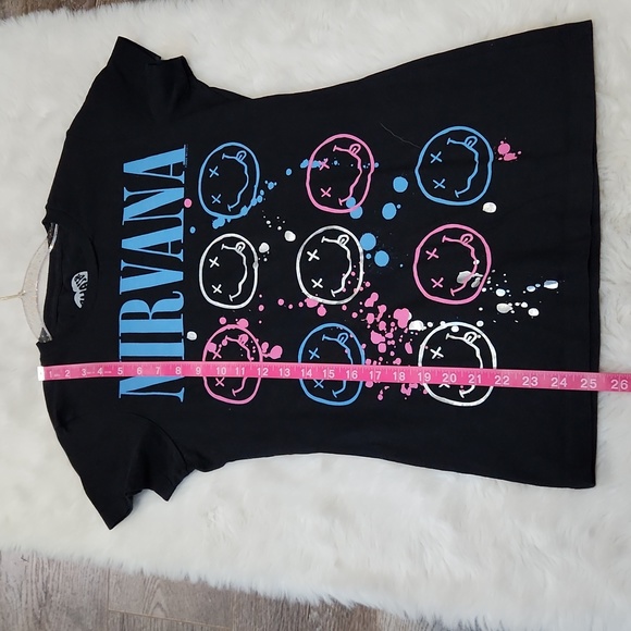 Vintage Y2K Chaser Nirvana Band Graphic Tshirt 2009 Size L Juniors - Picture 6 of 6